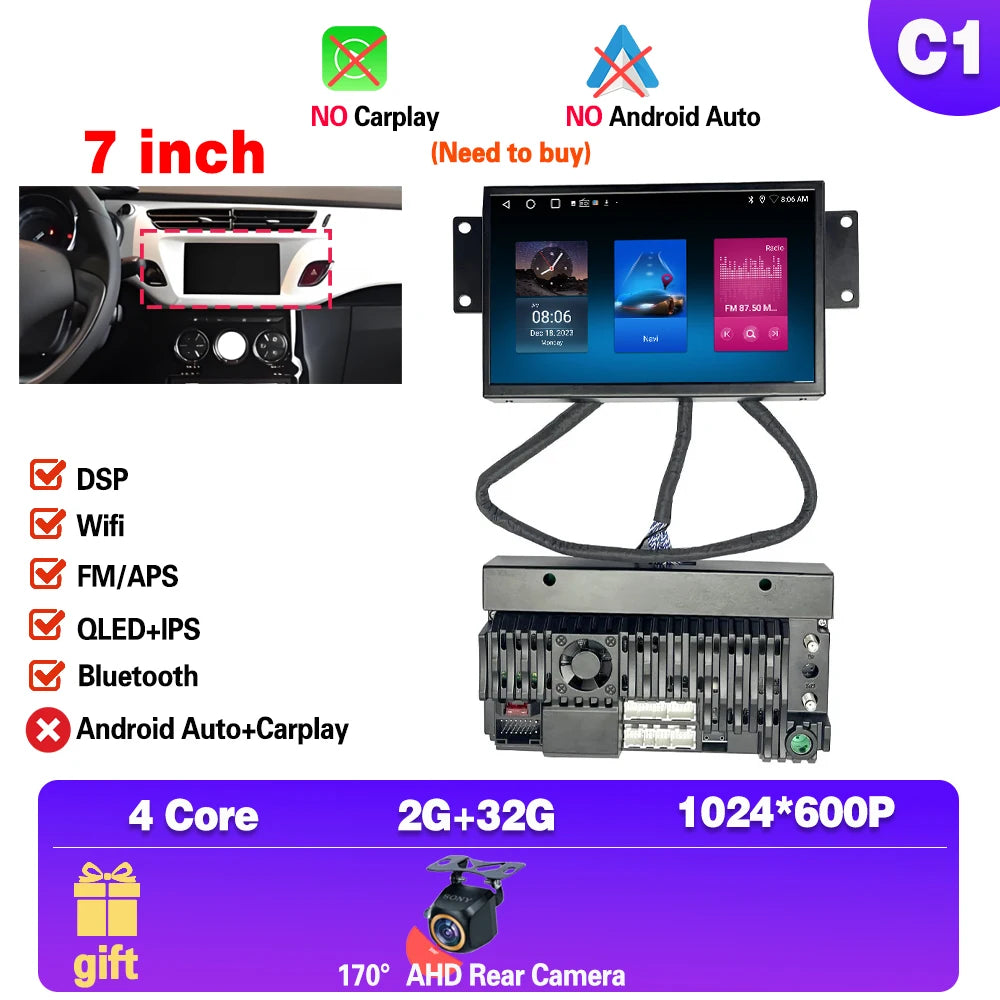 Carplay Multimedia Android pour Citroen DS3/C3