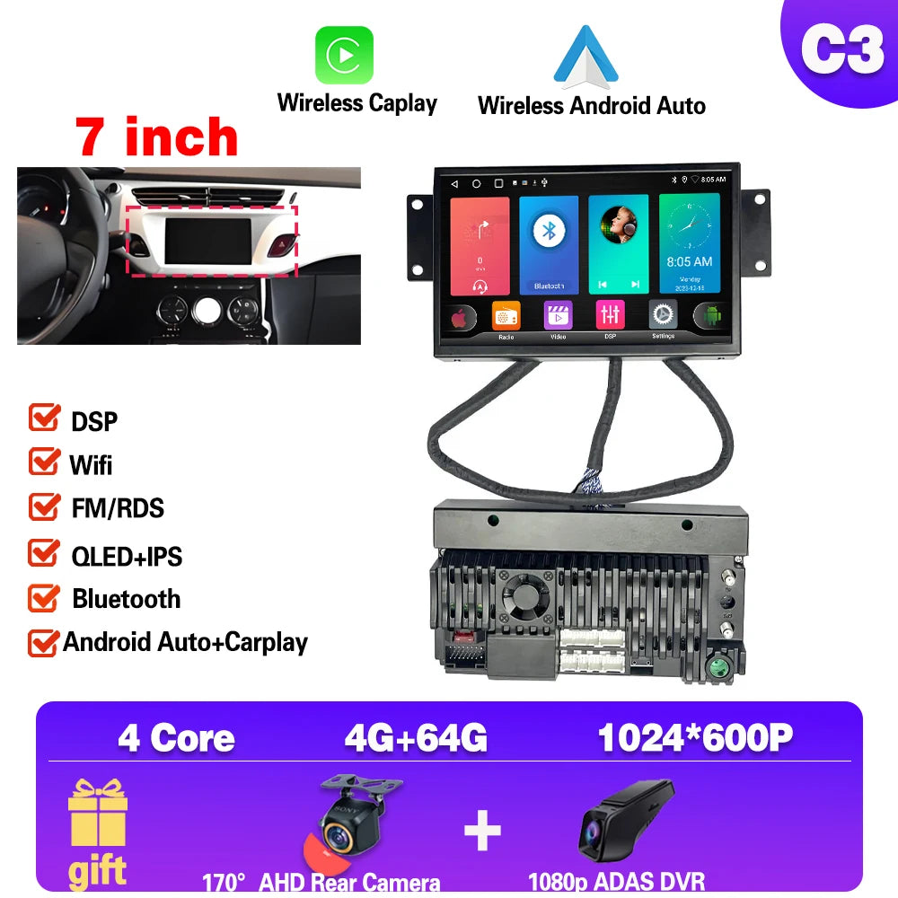Carplay Multimedia Android pour Citroen DS3/C3