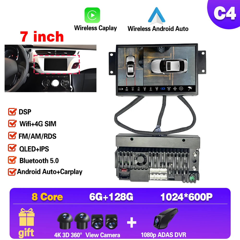 Carplay Multimedia Android pour Citroen DS3/C3